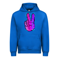 Cobalt Mermaid Peace Sign Urban Hoodie - Jasminsmagicworld