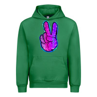 Emerald Mermaid Peace Sign Urban Hoodie - Jasminsmagicworld