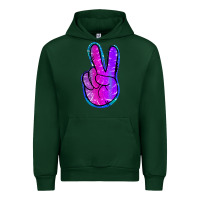 Forest Green Mermaid Peace Sign Urban Hoodie - Jasminsmagicworld
