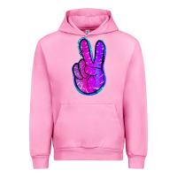 Fuchsia Pink Mermaid Peace Sign Urban Hoodie - Jasminsmagicworld