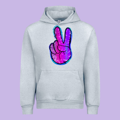Mermaid Peace Sign Urban Hoodie Designed By Jasminsmagicworld