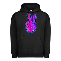 Pigment Black Mermaid Peace Sign Urban Hoodie - Jasminsmagicworld