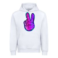 White Mermaid Peace Sign Urban Hoodie - Jasminsmagicworld