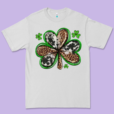 Western St Patricks Day Shamrocks Premium Tee Designed By Artiststas