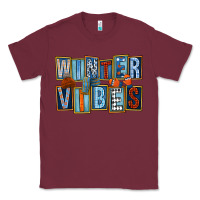 Burgundy winter vibes Classic Tee - FaDigitalArtStudio