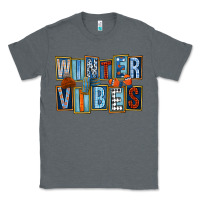 Charcoal Heather winter vibes Classic Tee - FaDigitalArtStudio