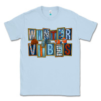 Dusty Blue winter vibes Classic Tee - FaDigitalArtStudio