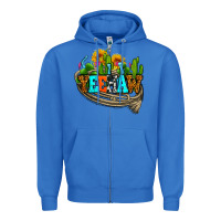 True Royal yeehaw and cactus with horseshoe Zipper Hoodie - AdoDesignShop