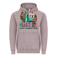 Vintage Zinc glamper way too boujee for tents 2 Vintage Hoodie - RanaPortraitStore