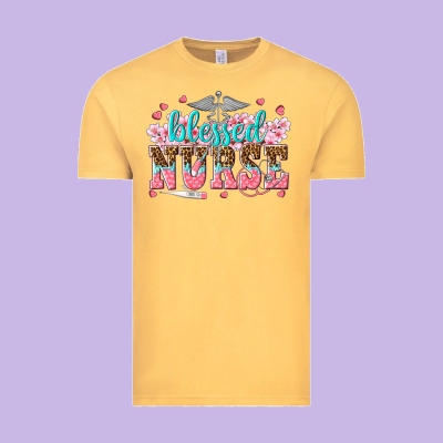 Blessed Nurse Vintage Tee Designed By Texasbilliewilder