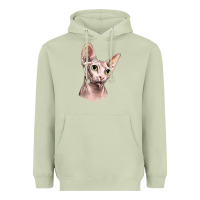 Matcha Sphynx Cat Heavyweight Hoodie - LillyAllenDesigns