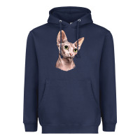 Navy Sphynx Cat Heavyweight Hoodie - LillyAllenDesigns