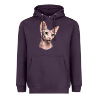 Plum Sphynx Cat Heavyweight Hoodie - LillyAllenDesigns