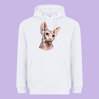Sphynx Cat Heavyweight Hoodie Designed By Lillyallendesigns