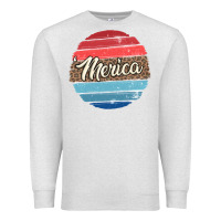 Oatmeal Heather leopard merica Premium Sweatshirt - MaliasSmallBusiness