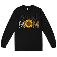 Black blessed mom Long Sleeve Tee - CowhideDigitalArt