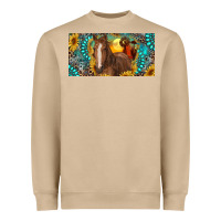 Horse And Desert With Sunflowers Gemstone Heavyweight Sweatshirt | Teevron