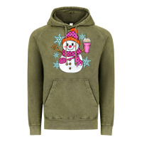 Vintage Olive bougie snowman Vintage Hoodie - Zillion Design Studio