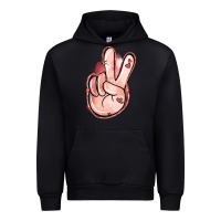 Black Floral Argyle Peace Sign Urban Hoodie - Jasminsmagicworld