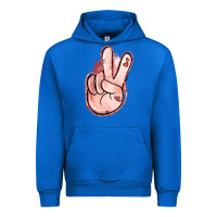 Cobalt Floral Argyle Peace Sign Urban Hoodie - Jasminsmagicworld