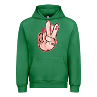 Emerald Floral Argyle Peace Sign Urban Hoodie - Jasminsmagicworld