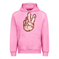 Fuchsia Pink Floral Argyle Peace Sign Urban Hoodie - Jasminsmagicworld