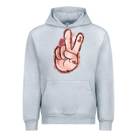 Heather Grey Floral Argyle Peace Sign Urban Hoodie - Jasminsmagicworld