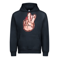Navy Floral Argyle Peace Sign Urban Hoodie - Jasminsmagicworld