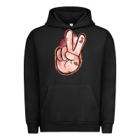 Pigment Black Floral Argyle Peace Sign Urban Hoodie - Jasminsmagicworld