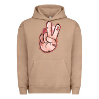 Pigment Burro Floral Argyle Peace Sign Urban Hoodie - Jasminsmagicworld