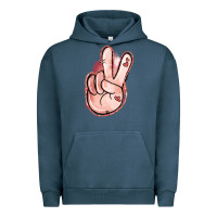 Pigment Midnight Navy Floral Argyle Peace Sign Urban Hoodie - Jasminsmagicworld