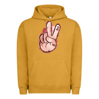 Pigment Peanut Butter Floral Argyle Peace Sign Urban Hoodie - Jasminsmagicworld