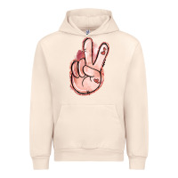 Sandshell Floral Argyle Peace Sign Urban Hoodie - Jasminsmagicworld