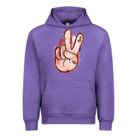 Tulip Floral Argyle Peace Sign Urban Hoodie - Jasminsmagicworld