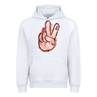 White Floral Argyle Peace Sign Urban Hoodie - Jasminsmagicworld