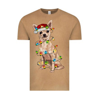 Vintage Camel Chihuahua with christmas lights Vintage Tee - RanaPortraitStore