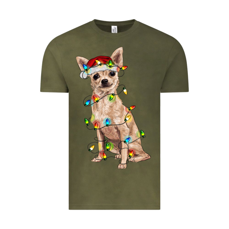 Chihuahua With Christmas Lights Vintage Tee by RanaPortraitStore | Teevron