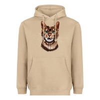 Mushroom Bengal Cat Face Heavyweight Hoodie - LillyAllenDesigns