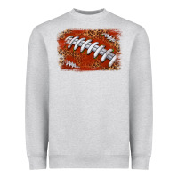 Heather Grey American football background Heavyweight Sweatshirt - texasbilliewilder