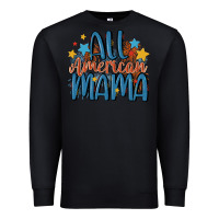 Black all american mama Premium Sweatshirt - MaliasSmallBusiness