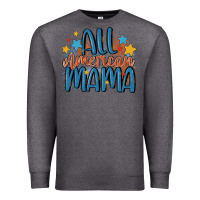 Charcoal Heather all american mama Premium Sweatshirt - MaliasSmallBusiness