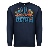Navy all american mama Premium Sweatshirt - MaliasSmallBusiness