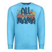 Ocean Blue all american mama Premium Sweatshirt - MaliasSmallBusiness