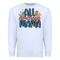 White all american mama Premium Sweatshirt - MaliasSmallBusiness