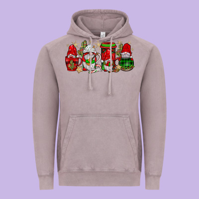 Christmas Mexican Gnomies Coffee Vintage Hoodie Designed By Jahusdesignshop