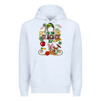 White im teacher elf Premium Hoodie - MaliasSmallBusiness