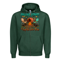 Sports Green falling leaves and nights like this Zipper Hoodie - BundleAndBundleShop