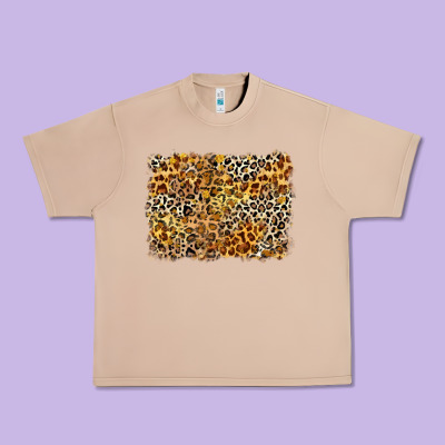 Leopard Background Urban Heavy Tee Designed By Zillion Design Studio