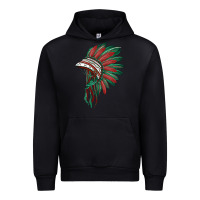 Black american flag indian headdress Urban Hoodie - BarkalooDesign