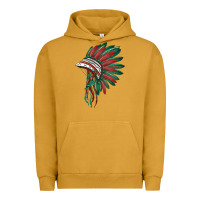 Pigment Peanut Butter american flag indian headdress Urban Hoodie - BarkalooDesign